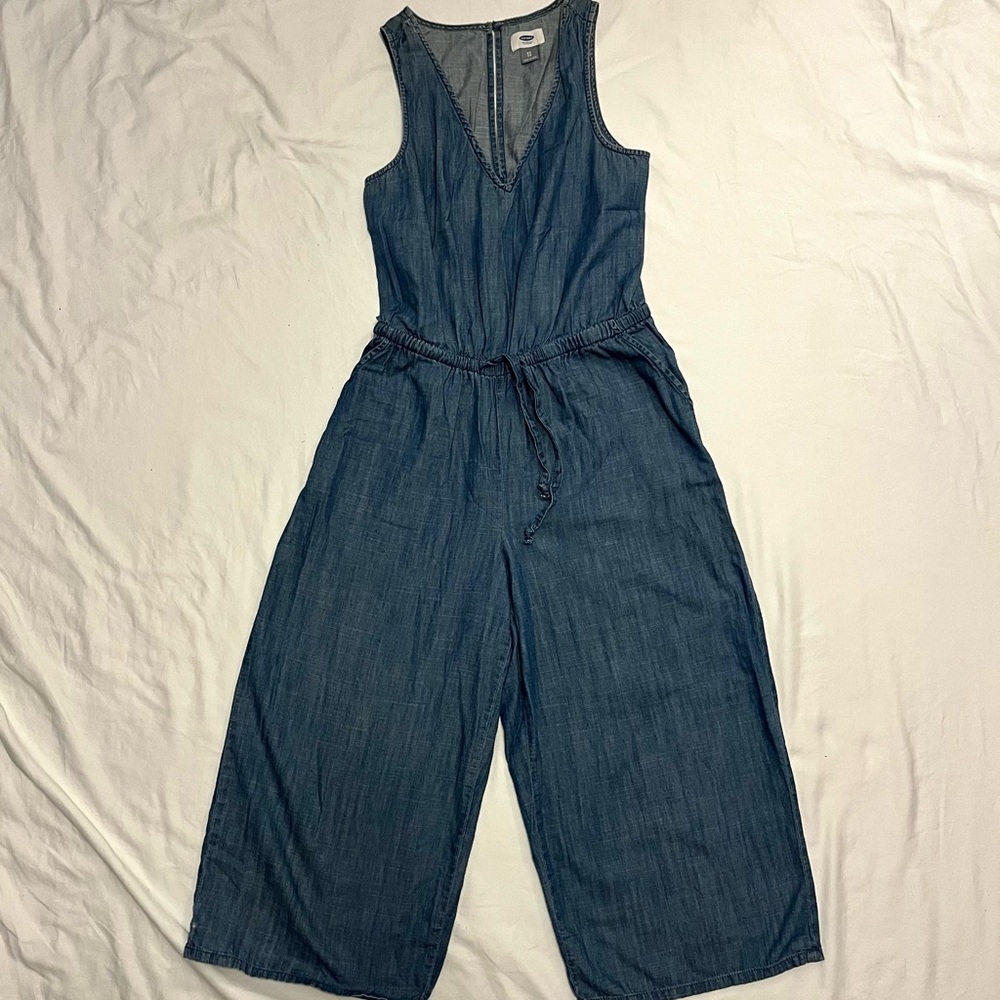 Old Navy Wide-Leg Chambray Romper